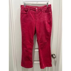 Pilcro Anthropologie Hot Pink Corduroy Straight Leg Pants Sz 32
